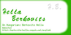 hella berkovits business card